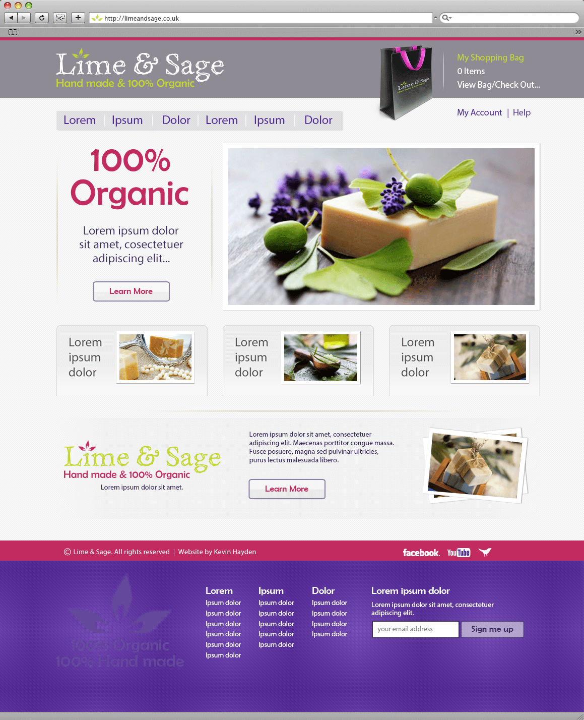 Lime & Sage website image.