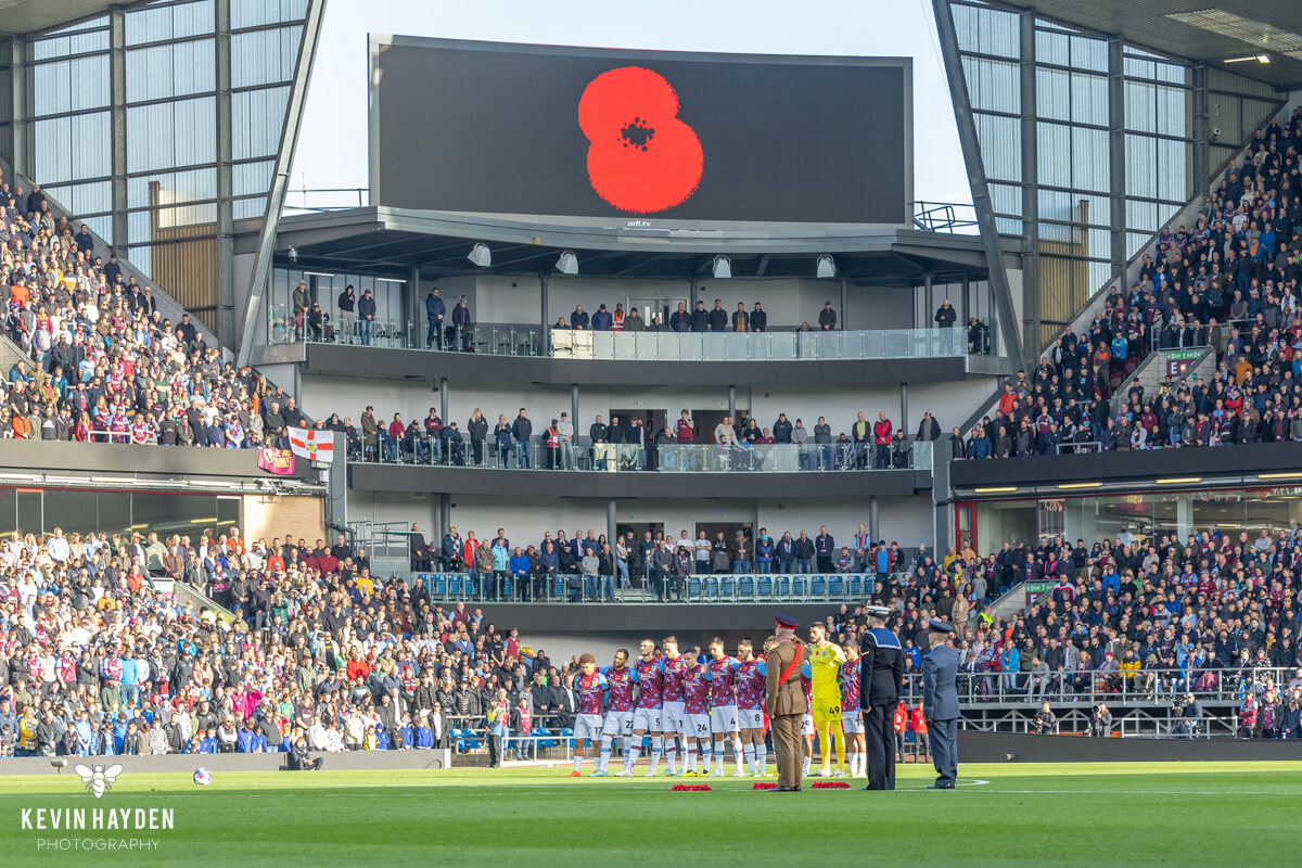 Rememberance Sunday at Turf Moor, Burnley. Photo by Kevin Hayden.
