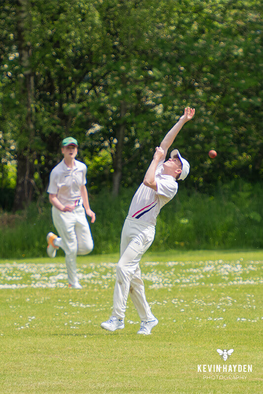 The Chester fielder misses a catch in the deep, University of Bolton v University of Chester cricket match. Photo by Kevin Hayden.. Photo by Kevin Hayden.